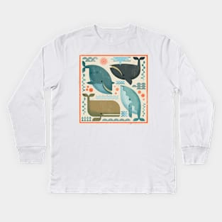 Whales! Kids Long Sleeve T-Shirt